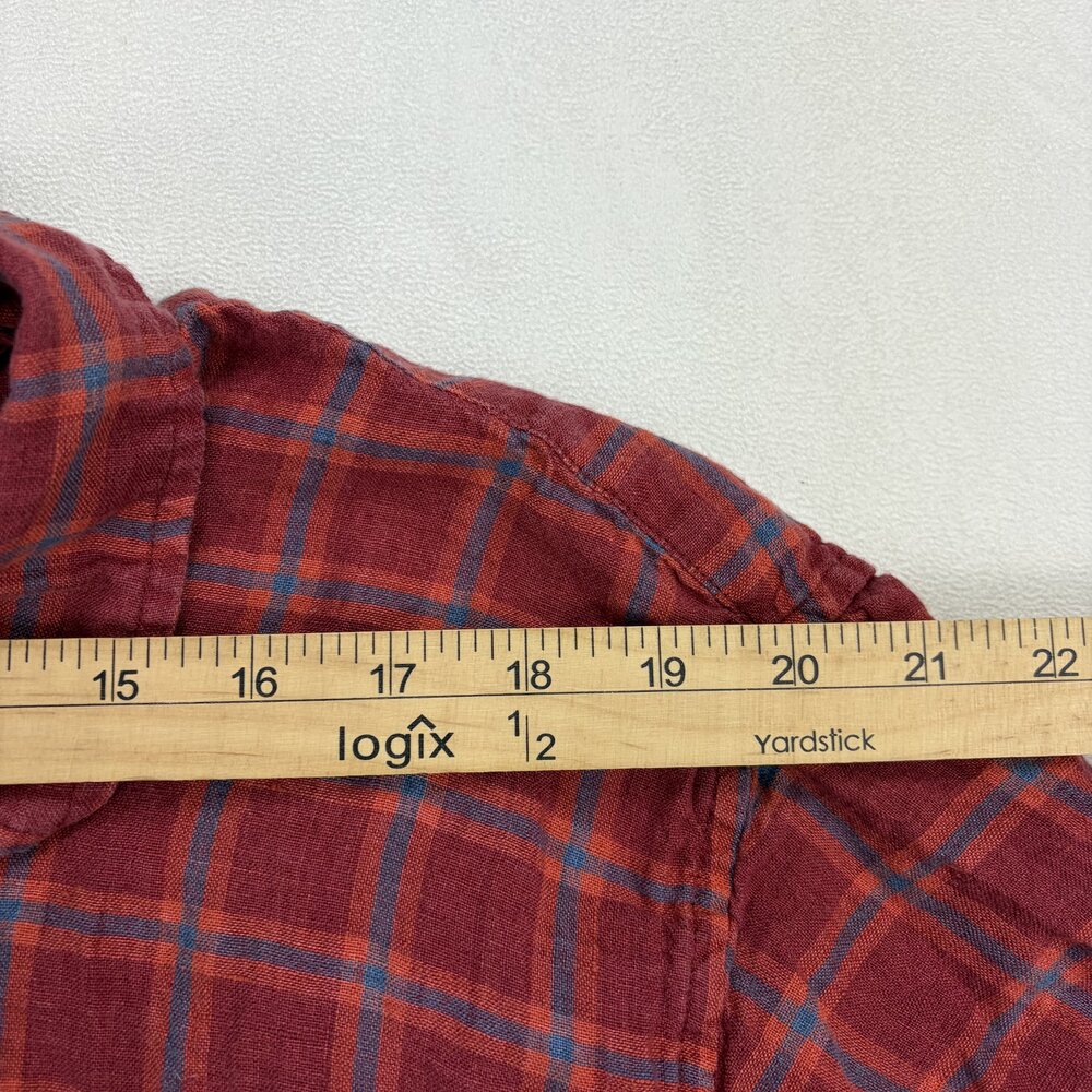 Orvis Men's XL Linen Short-Sleeve Plaid Button-Down - Picture 8 of 10